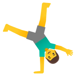 man cartwheeling