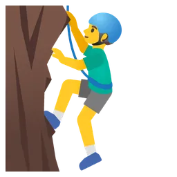 man climbing