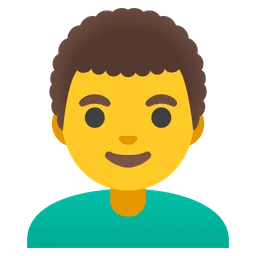 man: curly hair