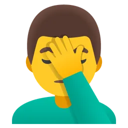 man facepalming