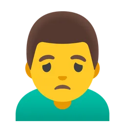 man frowning