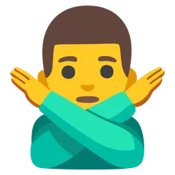 man gesturing NO