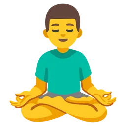 man in lotus position