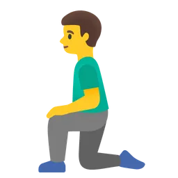 man kneeling