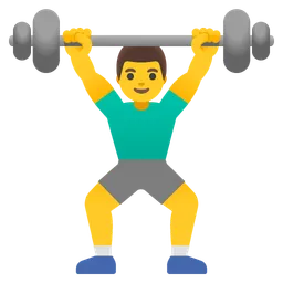 man lifting weights