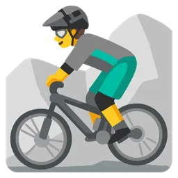 man mountain biking