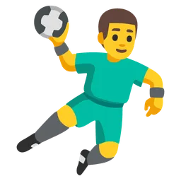 man playing handball