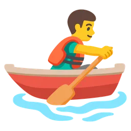 man rowing boat