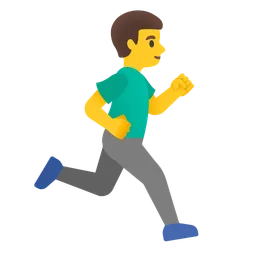 man running facing right