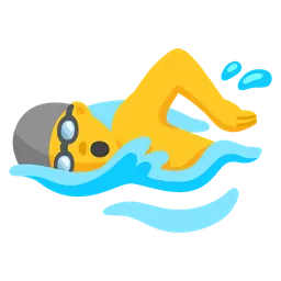 man swimming