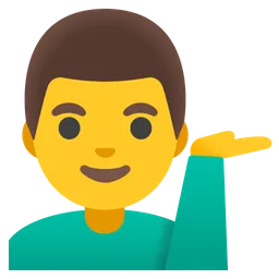 man tipping hand