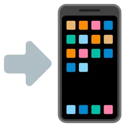 mobile phone with arrow