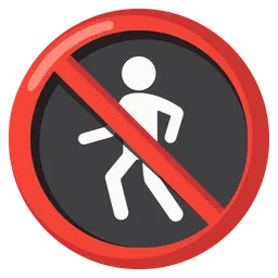 no pedestrians