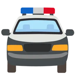 oncoming police car