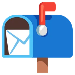 open mailbox with raised flag