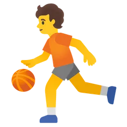 person bouncing ball
