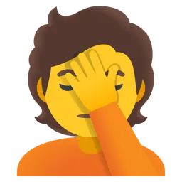 person facepalming