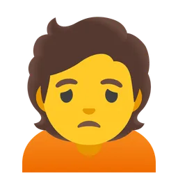 person frowning