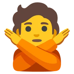person gesturing NO