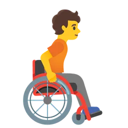 person in manual wheelchair facing right
