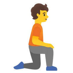 person kneeling facing right