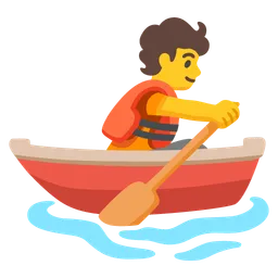 person rowing boat