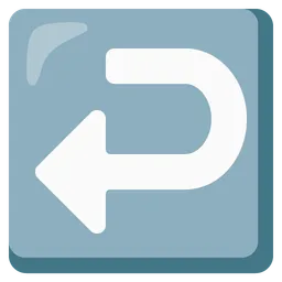 right arrow curving left