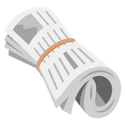 rolled-up newspaper