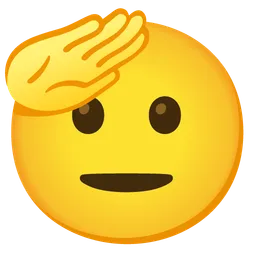 saluting face
