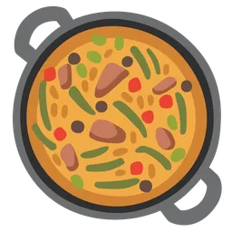 shallow pan of food