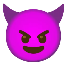 smiling face with horns