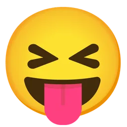 squinting face with tongue