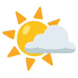 sun behind small cloud