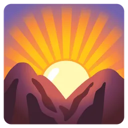 sunrise over mountains