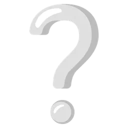 white question mark