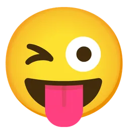 winking face with tongue