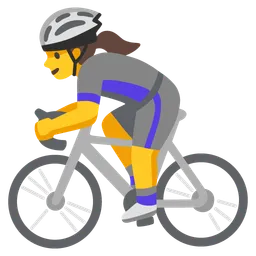 woman biking