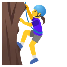 woman climbing
