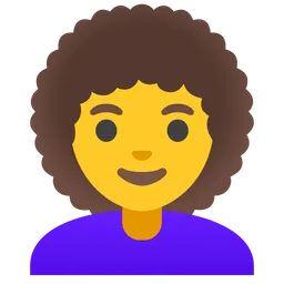 woman: curly hair