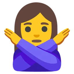 woman gesturing NO