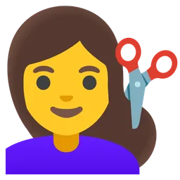 woman getting haircut