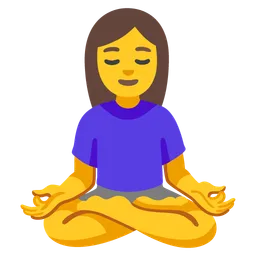 woman in lotus position
