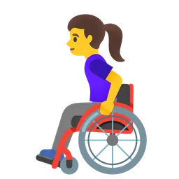 woman in manual wheelchair