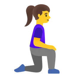 woman kneeling facing right