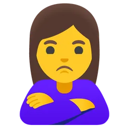woman pouting