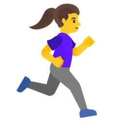 woman running facing right