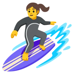 woman surfing