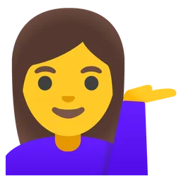 woman tipping hand