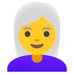woman: white hair