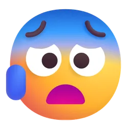 anxious face with sweat